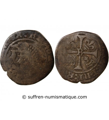 CHARLES VIII - LIARD AU DAUPHIN DE BRETAGNE 1483 / 1498 RENNES