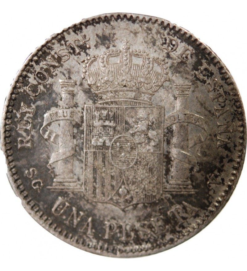 ESPAGNE, ALPHONSE XIII - PESETA ARGENT 1899 SGV
