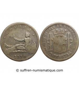 Espagne Espagne - 2 Pesetas 1870 Gouvernement Provisoire