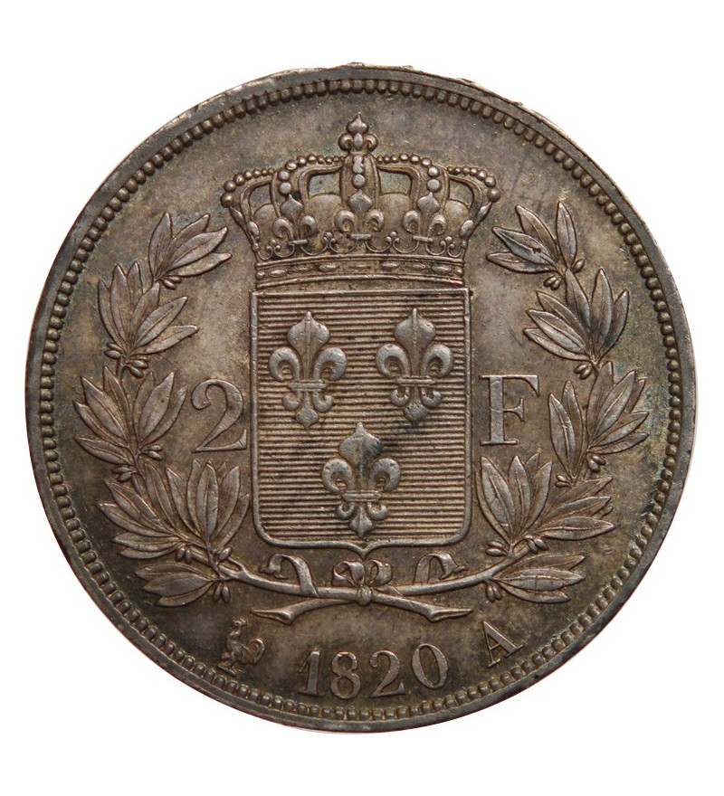 France 2 Francs Louis XVIII 1820 A Paris