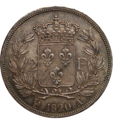 France 2 Francs Louis XVIII 1820 A Paris
