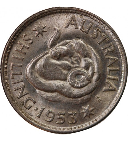 AUSTRALIE, ELIZABETH II - SHILLING 1953