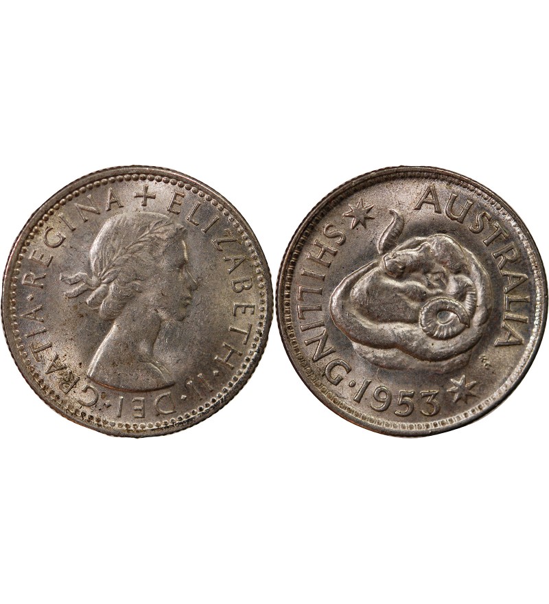 AUSTRALIE, ELIZABETH II - SHILLING 1953
