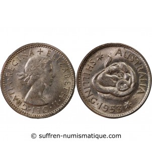 AUSTRALIE, ELIZABETH II - SHILLING 1953