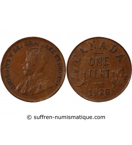 CANADA, GEORGES V - 1 CENT 1928