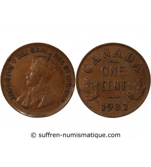 CANADA, GEORGES V - 1 CENT 1932