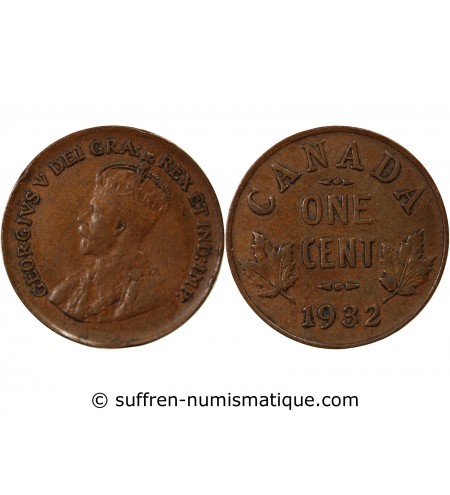 CANADA, GEORGES V - 1 CENT 1932