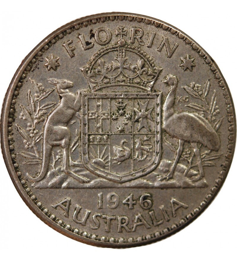 AUSTRALIE, GEORGES VI - FLORIN ARGENT 1946