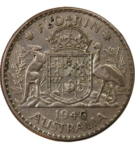 AUSTRALIE, GEORGES VI - FLORIN ARGENT 1946