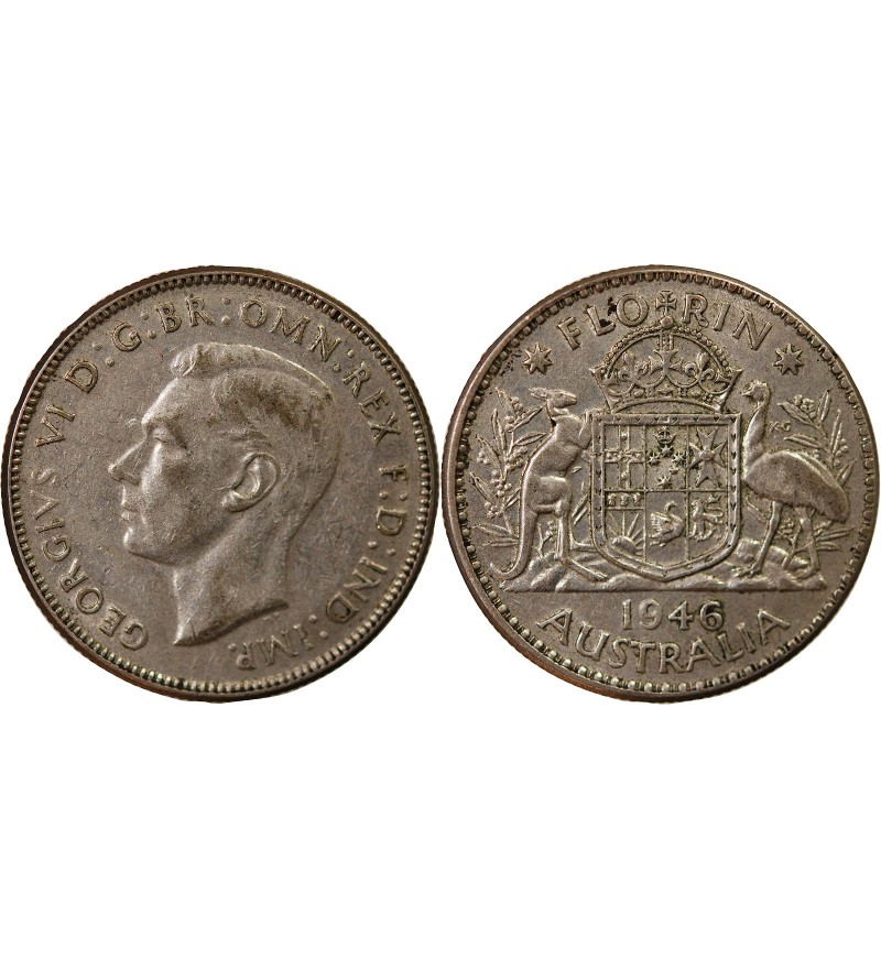 AUSTRALIE, GEORGES VI - FLORIN ARGENT 1946