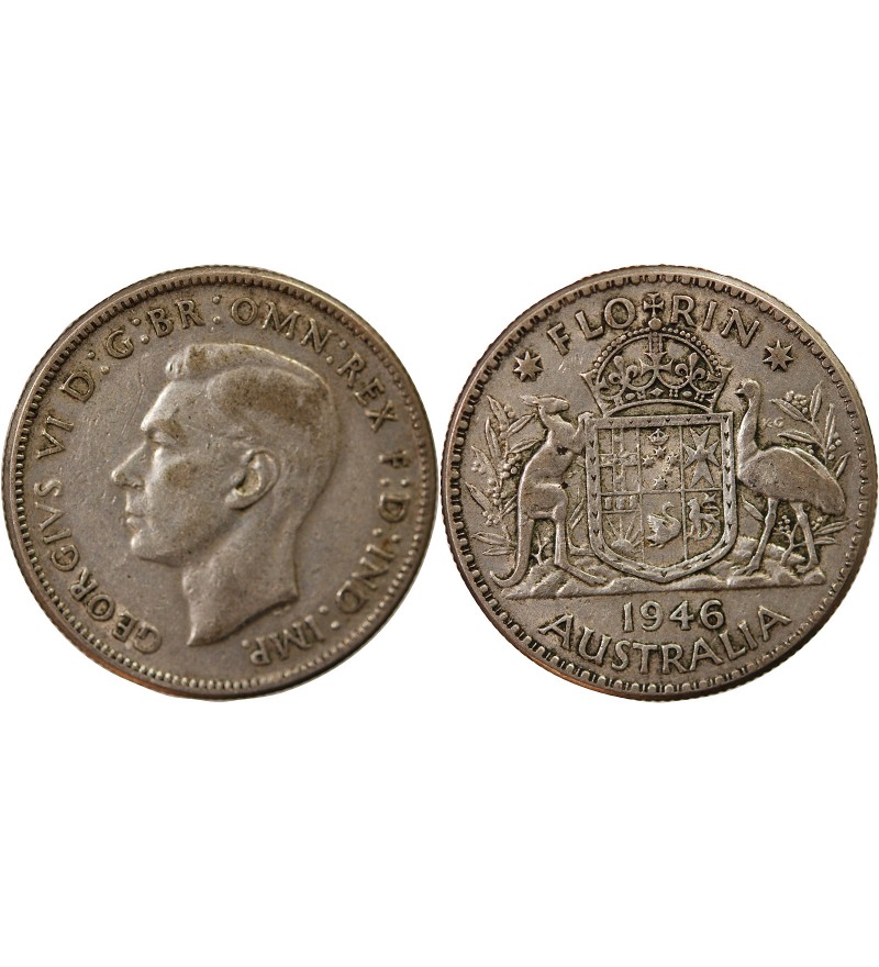 AUSTRALIE, GEORGES VI - FLORIN ARGENT 1946