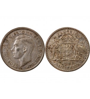 AUSTRALIE, GEORGES VI - FLORIN ARGENT 1947 2