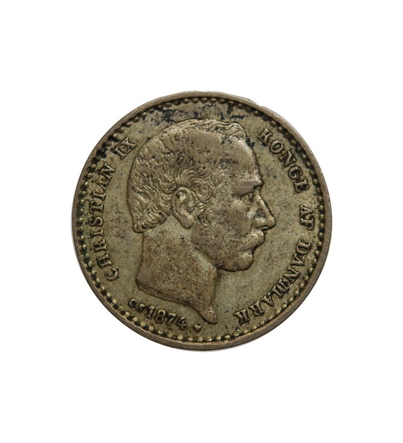 Danemark 25 Ore Christian IX 1874