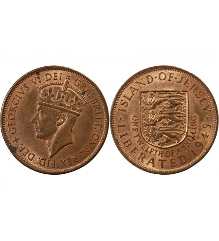 JERSEY, GEORGES VI - 1/12 SHILLING 1945