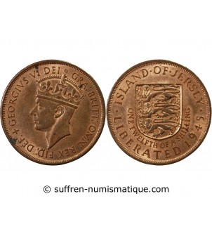 JERSEY, GEORGES VI - 1/12 SHILLING 1945