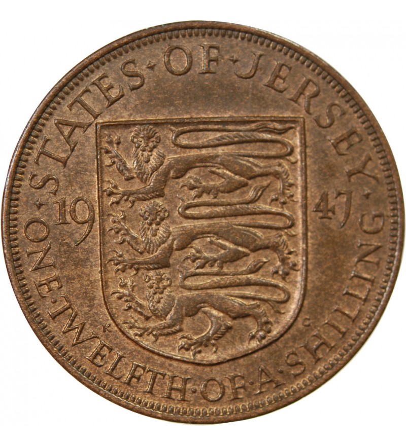 JERSEY, GEORGES VI - 1/12 SHILLING 1947