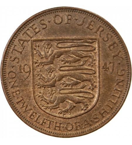 JERSEY, GEORGES VI - 1/12 SHILLING 1947