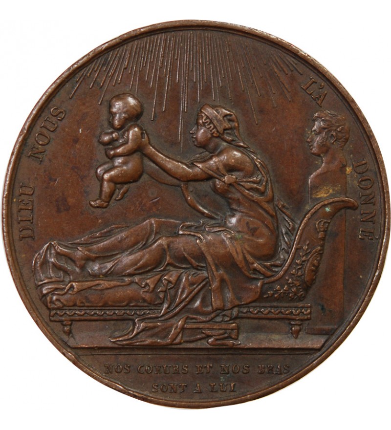 HENRI V, COMTE DE CHAMBORD - MÉDAILLE BRONZE 1820