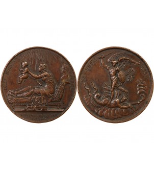 HENRI V, COMTE DE CHAMBORD - MÉDAILLE BRONZE 1820 2