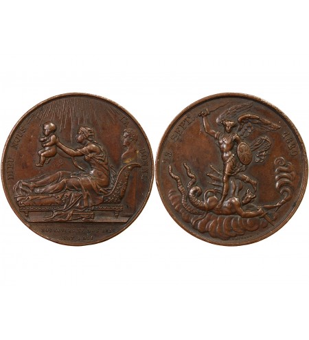 HENRI V, COMTE DE CHAMBORD - MÉDAILLE BRONZE 1820