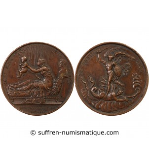 HENRI V, COMTE DE CHAMBORD - MÉDAILLE BRONZE 1820