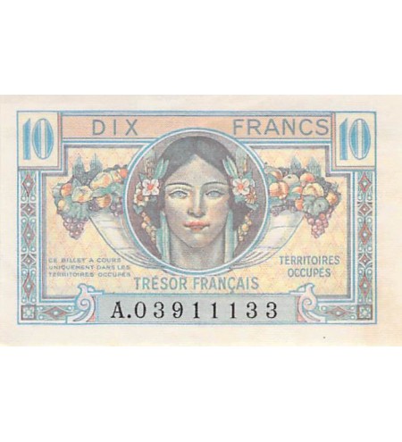 TRÉSOR FRANCAIS - 10 FRANCS 1947 TERRITOIRES OCCUPÉS