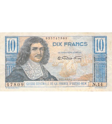 AFRIQUE ÉQUATORIALE FRANCAISE - 10 FRANCS (1947) COLBERT - SÉRIE N.14