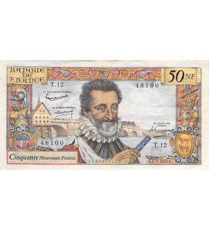 FRANCE, HENRI IV - 50 NF 02/07/1959 - SÉRIE T.12 2