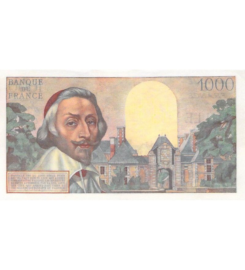 FRANCE, RICHELIEU - 1000 FRANCS 06/12/1956 - SÉRIE Q.306