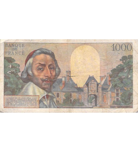 FRANCE, RICHELIEU - 1000 FRANCS 06/12/1956 - SÉRIE V.304