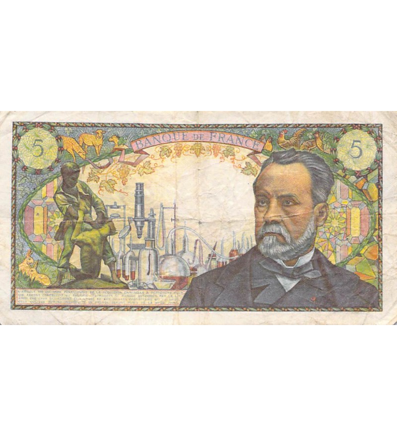 FRANCE, LOUIS PASTEUR - 5 FRANCS 05/05/1966 - SÉRIE T.4