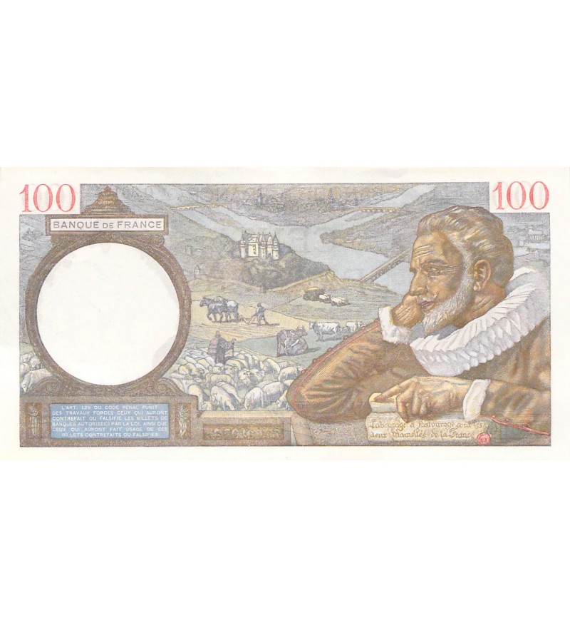 FRANCE, SULLY - 100 FRANCS 02/04/1942 - SÉRIE Q.30144
