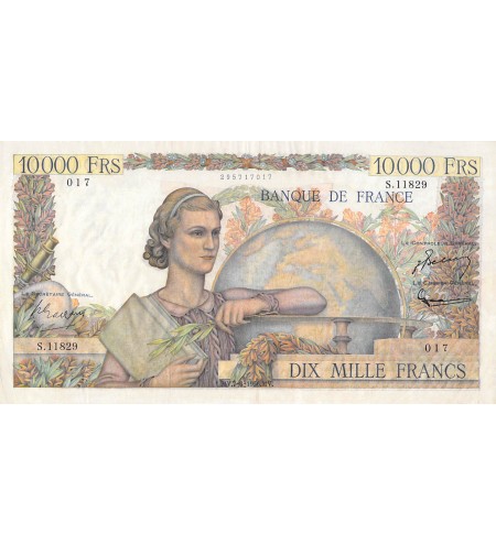 FRANCE, GÉNIE FRANCAIS - 10 000 FRANCS 07/06/1956 - SÉRIE S.11829