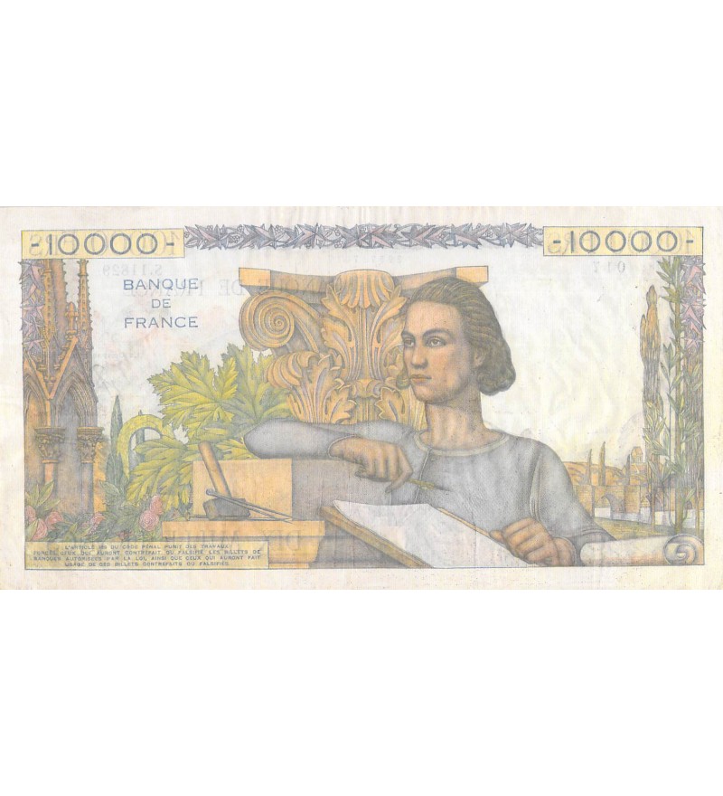 FRANCE, GÉNIE FRANCAIS - 10 000 FRANCS 07/06/1956 - SÉRIE S.11829