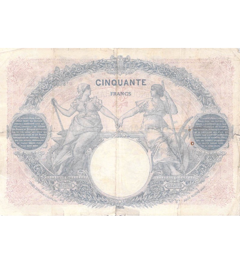 FRANCE - 50 FRANCS BLEU ET ROSE 23/03/1927 - SÉRIE D.12683