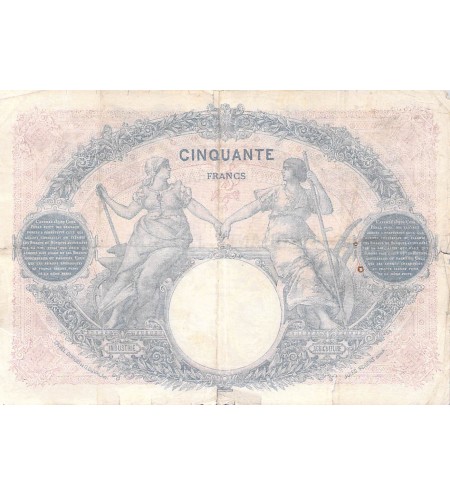 FRANCE - 50 FRANCS BLEU ET ROSE 23/03/1927 - SÉRIE D.12683