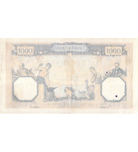 FRANCE, CÉRÈS ET MERCURE - 1000 FRANCS 21/07/1938 - SÉRIE A.3599