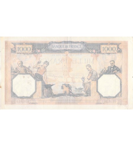 FRANCE, CÉRÈS ET MERCURE - 1000 FRANCS 26/01/1939 - SÉRIE O.5610