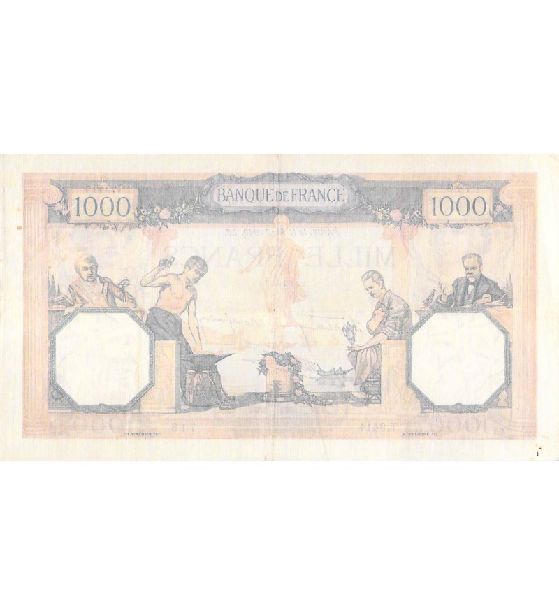 FRANCE, CÉRÈS ET MERCURE - 1000 FRANCS 11/04/1940 - SÉRIE T.9414