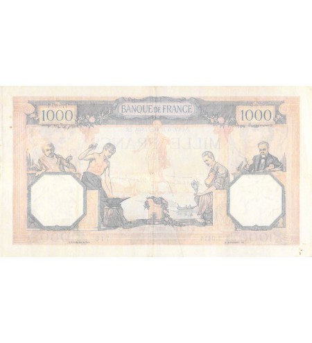 FRANCE, CÉRÈS ET MERCURE - 1000 FRANCS 11/04/1940 - SÉRIE T.9414