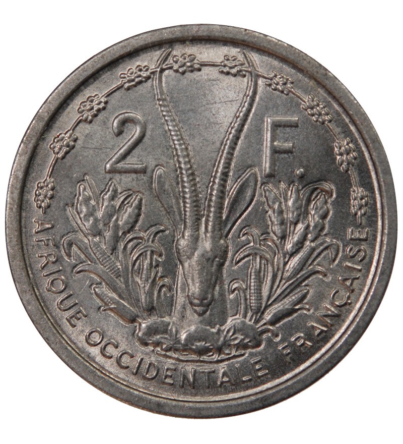 AFRIQUE OCCIDENTALE FRANÇAISE - 2 FRANCS 1948