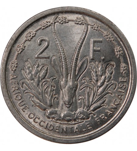 AFRIQUE OCCIDENTALE FRANÇAISE - 2 FRANCS 1948