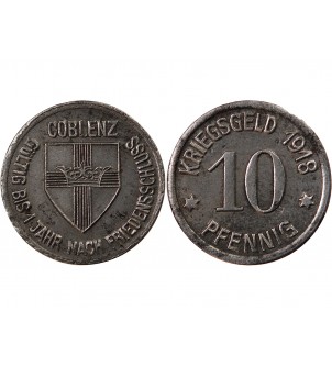 Nécessité, Allemagne, Coblence - 10 Pfennig 1918 2