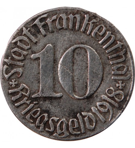 Nécessité, Allemagne, Frankenthal - 10 Pfennig 1918