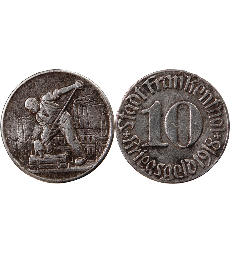 Nécessité, Allemagne, Frankenthal - 10 Pfennig 1918