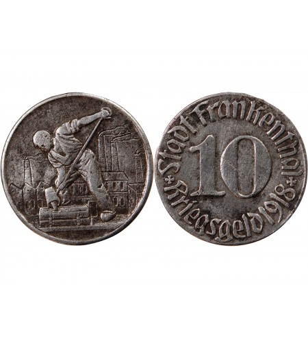 Nécessité, Allemagne, Frankenthal - 10 Pfennig 1918