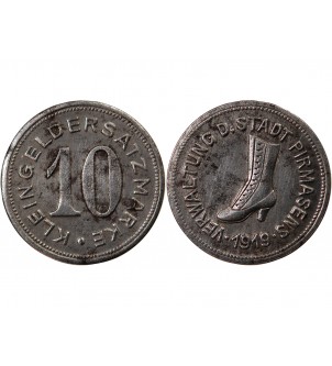 Nécessité, Allemagne, Pirmasens - 10 Pfennig 1919 2