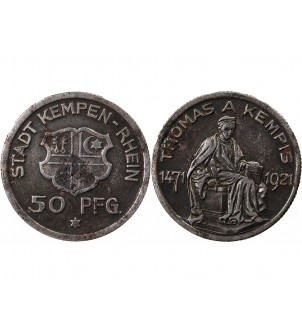 Nécessité, Allemagne, Kempen - 50 Pfennig 1921 2