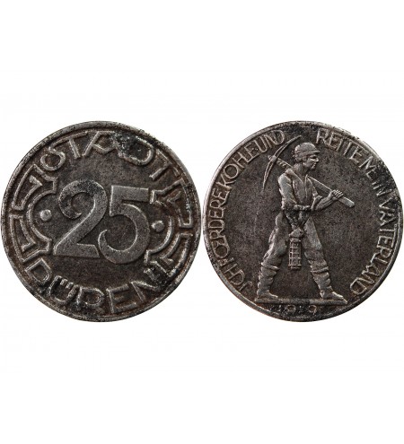 Nécessité, Allemagne, Düren - 25 Pfennig 1919