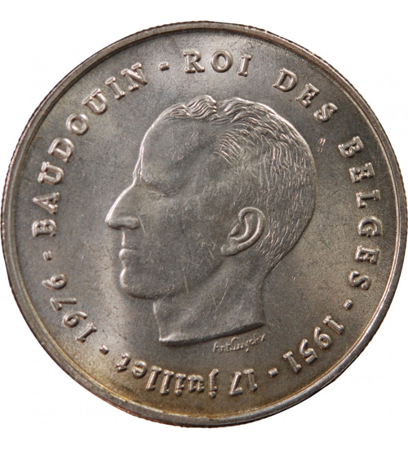 BELGIQUE, BAUDOUIN Ier - 250 FRANCS ARGENT 1976